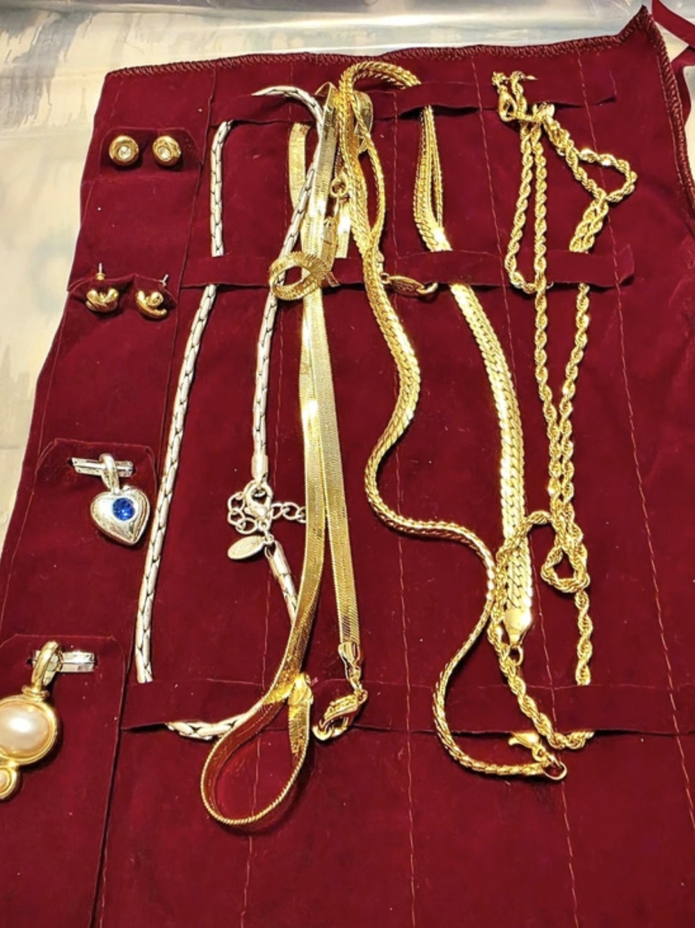 ​NWT Vintage American Showcase Velvet Jewelry Roll Set